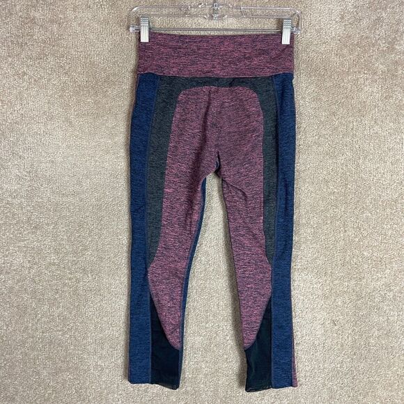 Free People Movement Dylan Leggings Womens XS High Waist Colorblock Mesh Cropped - Picture 10 of 14